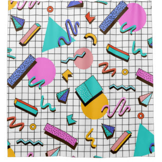 80s Bright Chequered: Vintage Geometric.