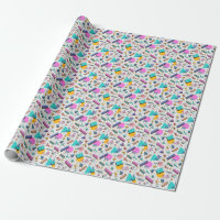 80s Bright Chequered: Vintage Geometric.