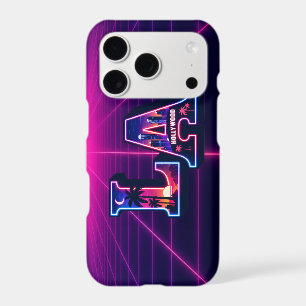 80s California Style Neon LA Typography Art 
