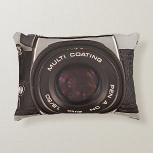 80's camera decorative pillow