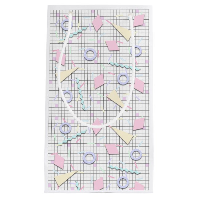 80s Candy Pastel Geo Print Gift Bag (Front)