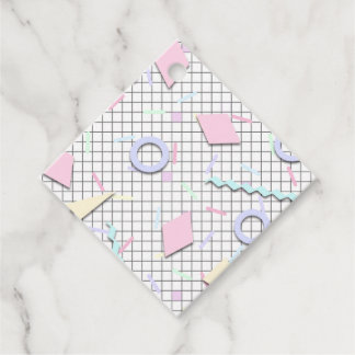 80s Candy Pastel Geo Print Tags