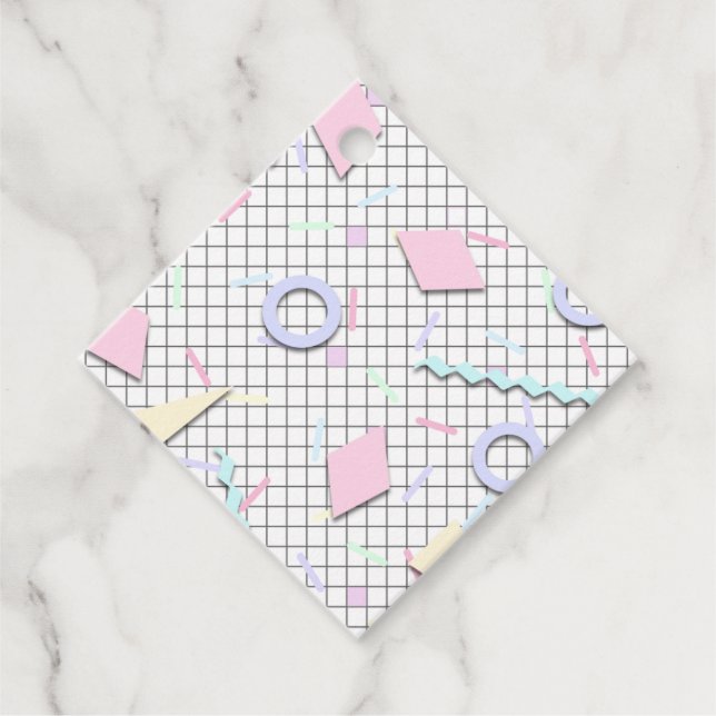 80s Candy Pastel Geo Print Tags (Front)
