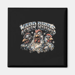80s Ckyard Chicken Lover Heavy-metal Rock Music Vi Magnet
