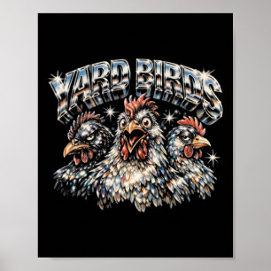 80s Ckyard Chicken Lover Heavy-metal Rock Music Vi Poster