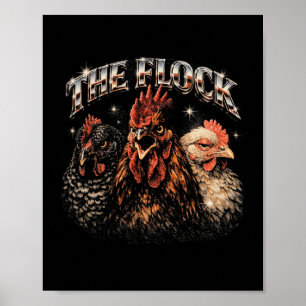 80s Ckyard Chicken Lover Heavy-metal Rock Music Vi Poster