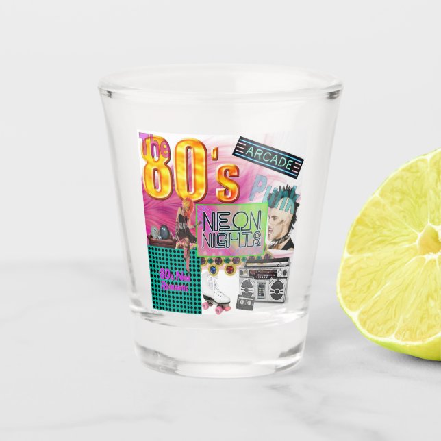 80s Collage Shot Glass (Front)