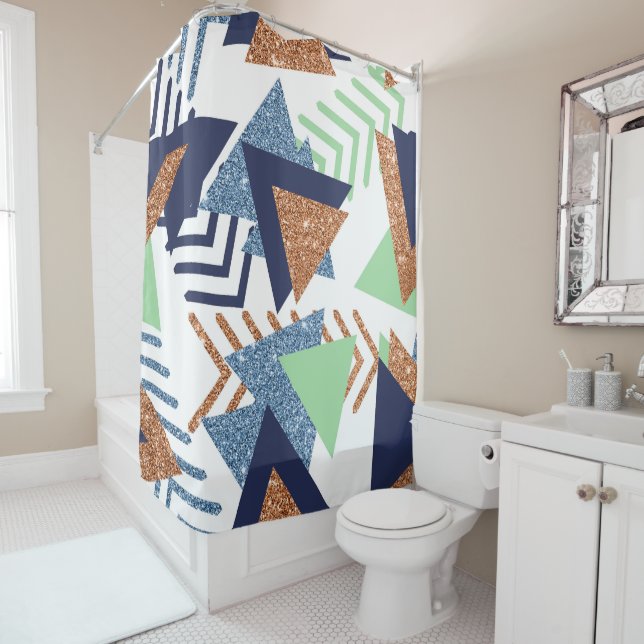 80s Colour Abstract | Navy Rose Gold Mint 90s (In Situ)