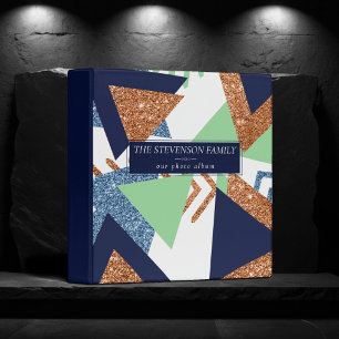 80s Colour Abstract Navy Rose Gold Mint 90s Albu Binder