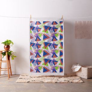 80s Colour Abstract Navy Rose Gold Mint 90s Fabric