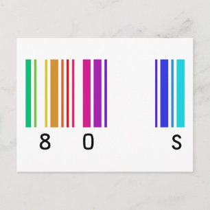 80s colour design! postcard