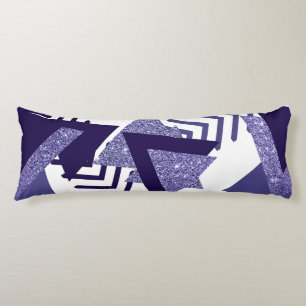 80s Cool Abstract Purple Passion Shapes Pattern Body Pillow