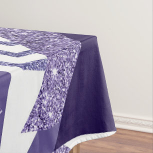 80s Cool Abstract   Purple Passion Shapes Pattern Tablecloth