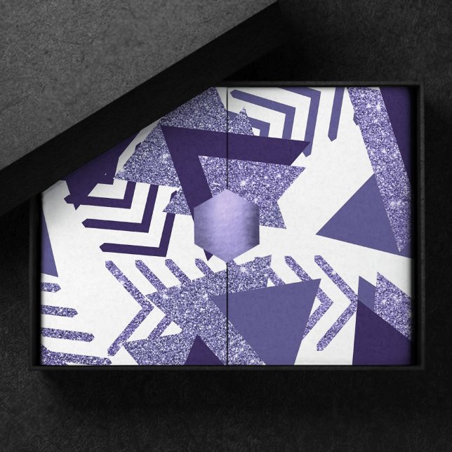 80s Cool Abstract | Purple Passion Shapes Pattern Tissue Paper (Creator Uploaded)