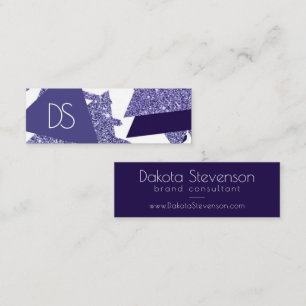 80s Cool Abstract   Purple Passion Shapes Website Mini Business Card