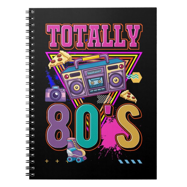 80s Costume Party Retro Disco Colourful 1980s Notebook (Front)