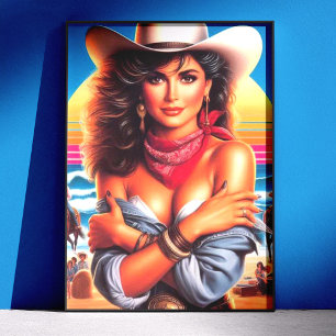 80s Country Woman Poster