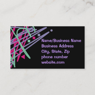 80s design eighties vintage splash medley art business card