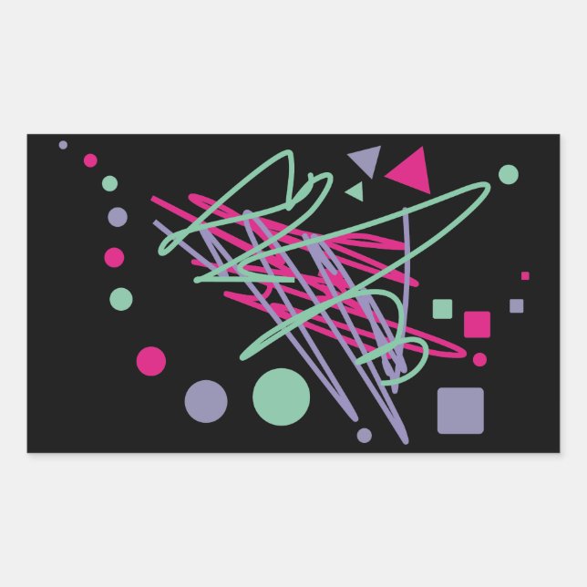 80s design eighties vintage splash medley art sticker (Front)