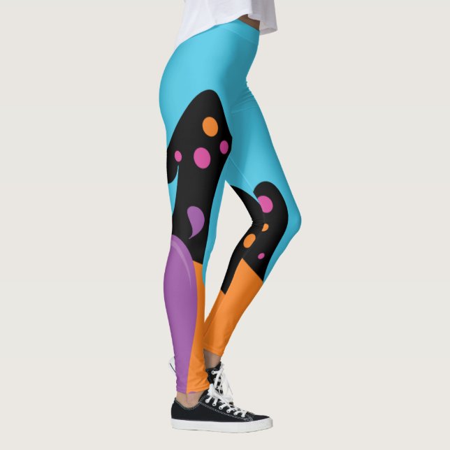 80s Dripping Slime Costume Halloween Leggings (Right)