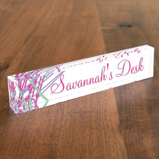 80s eighties vintage colours splash medley art nameplate (Side)