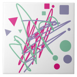 80s eighties vintage colours splash medley art tile