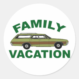 80s Family Vacation Classic Round Sticker
