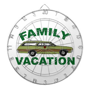 80s Family Vacation Dartboard