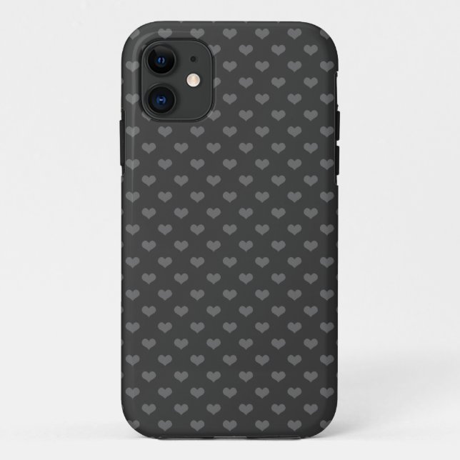80s flannel grey hearts emo girly goth pattern Case-Mate iPhone case (Back)