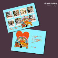 80s Flashback Vintage Retro Birthday Photo Blue