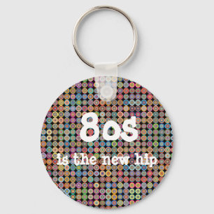 80s Funky Stylish Sophisticated Fancy Pattern Keychain