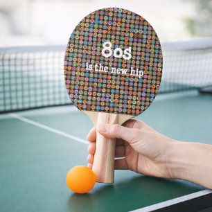 80s Funky Stylish Sophisticated Fancy Pattern Ping Pong Paddle