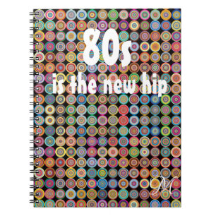 80s Funky Stylish Sophisticated Monogram Notebook