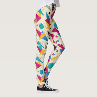 80s Geometric Pattern Leggings