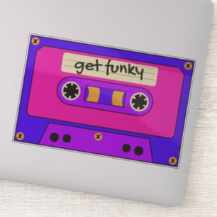 '80s get funky Cassette Tape Sticker