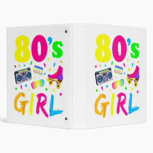 80's Girl Birthday Party Costume Retro Vintage Gif Binder