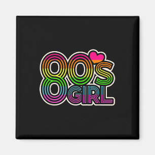 80s Girl Retro Vintage Halloween Costume Women 80s Magnet