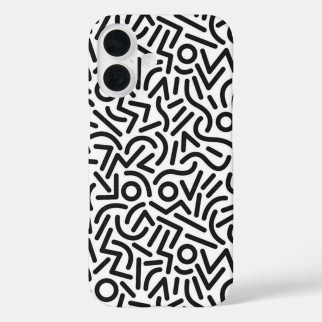 80s Graffiti Memphis Style Abstract Pattern Case (Back)