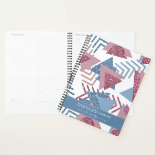 80s Lunar Abstract Coastal Memphis Pastel Shapes Planner