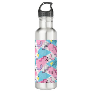 80's Memphis Active Pink Light Blue 710 Ml Water Bottle