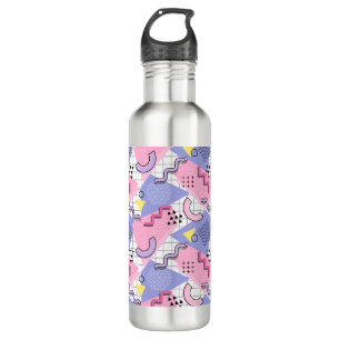 80's Memphis Active Pink Lilac 710 Ml Water Bottle