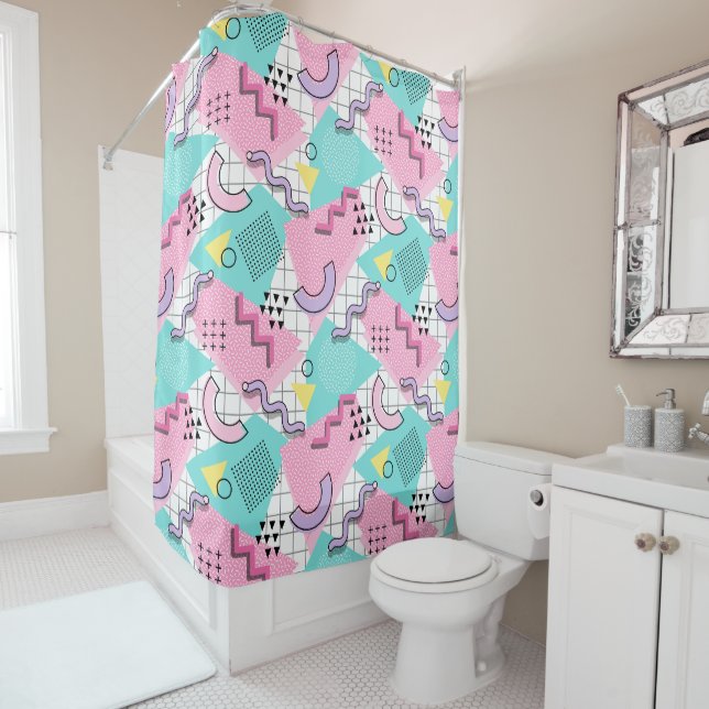 80's Memphis Active Pink Turquoise (In Situ)