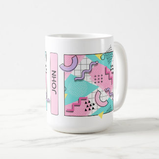 80's Memphis Active Pink Turquoise Coffee Mug