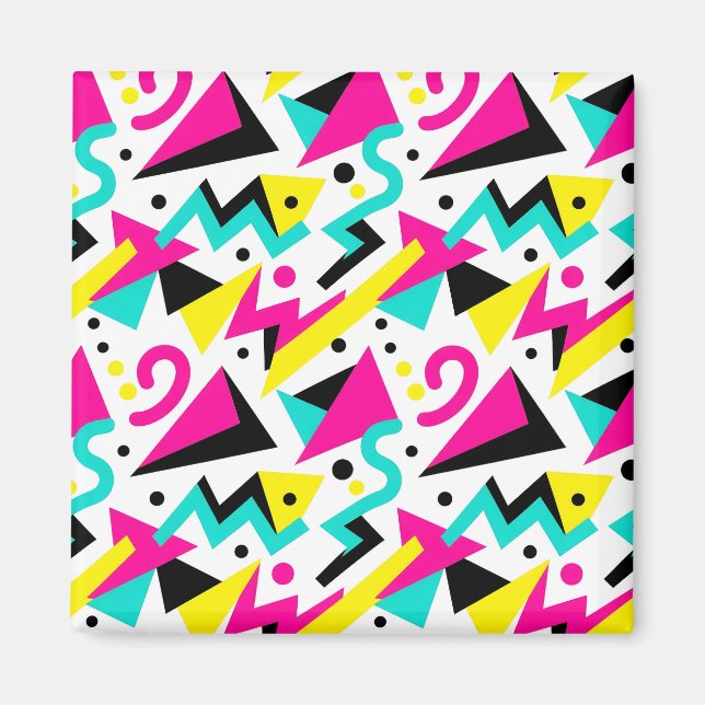 80s Memphis Geometric Pattern Magnet (Front)