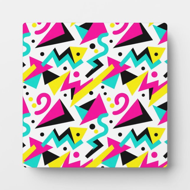 80s Memphis Geometric Pattern Plaque (Front)