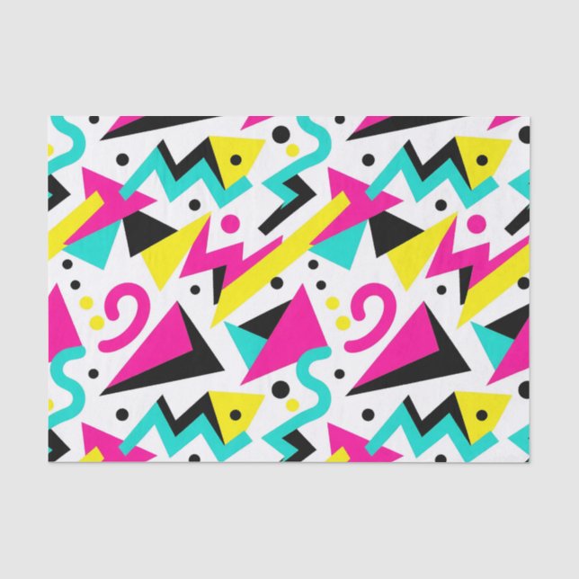 80s Memphis Geometric Pattern Tissue Paper (Front)