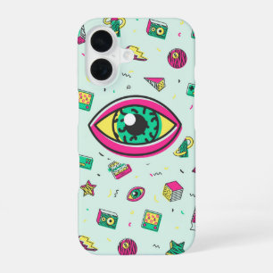 80s Memphis Retro Eye iPhone 16 Case