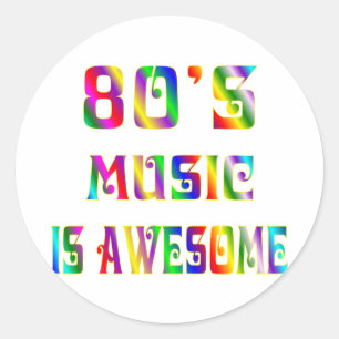 80s Music Classic Round Sticker