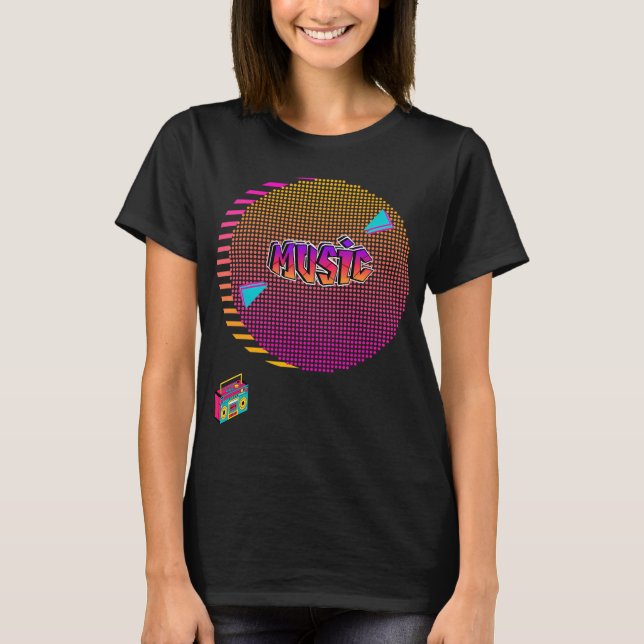 80's Music Design T-Shirt (Front)