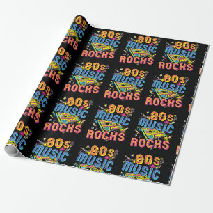 80s Music Rocks 1980s Rock Wrapping Paper